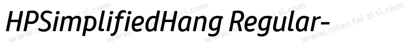 HPSimplifiedHang Regular字体转换